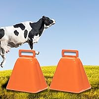 Vista 6 de Campanas Bevin Campanas de Vaca de Larga Distancia 10LD (Naranja y Naranja) Campanas de Navidad Hechas de Acero Fuertes Fabricantes de Ruido