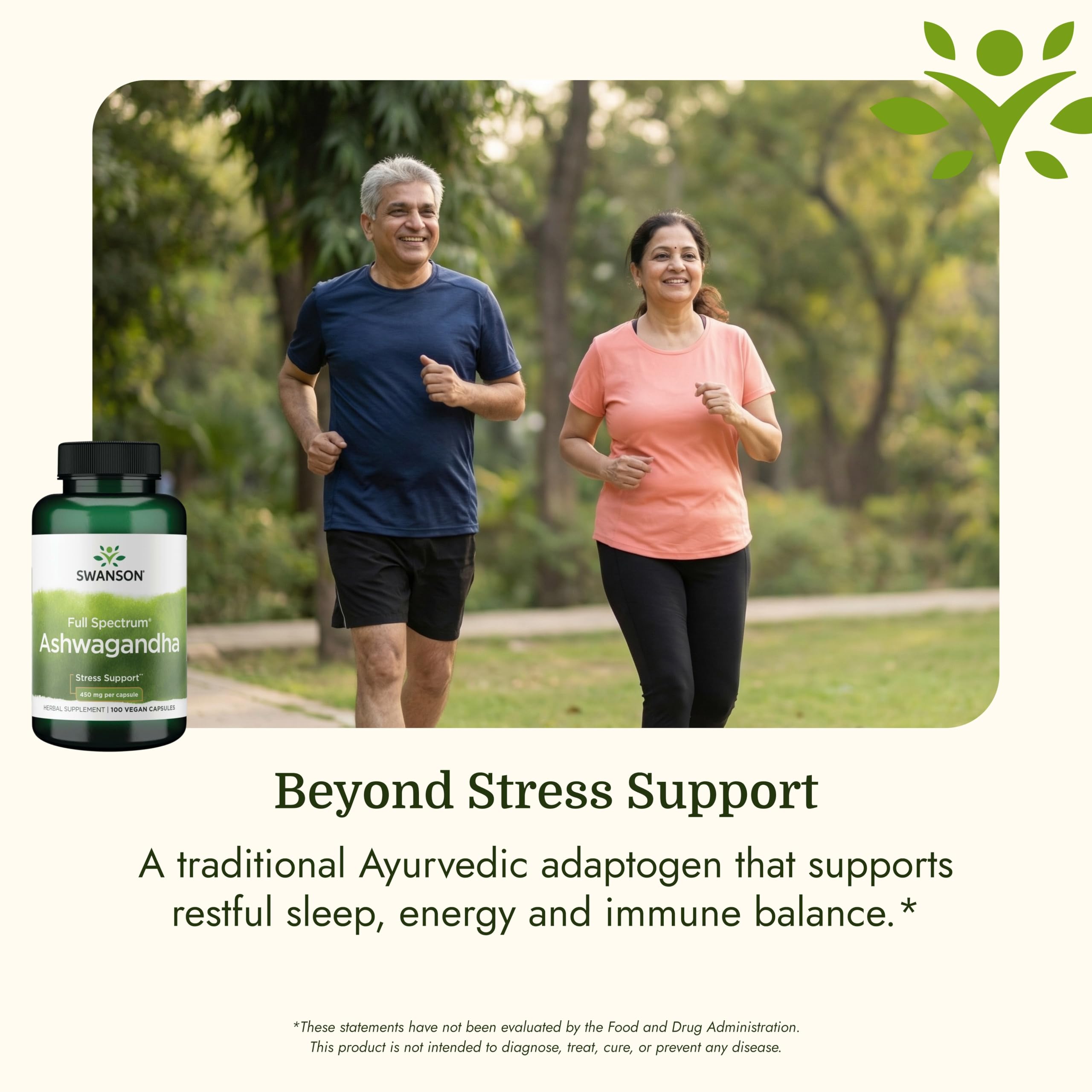Swanson Full Spectrum Ashwagandha, 450 mg, 100 Vegan Capsules — Amazon image 5