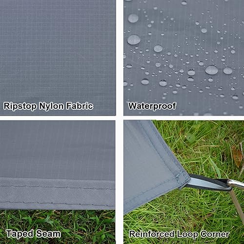 Miniatura 2 de GEERTOP Alfombra de lona impermeable ultraligera para 1 persona, para camping, senderismo, picnic (4 tamaños)