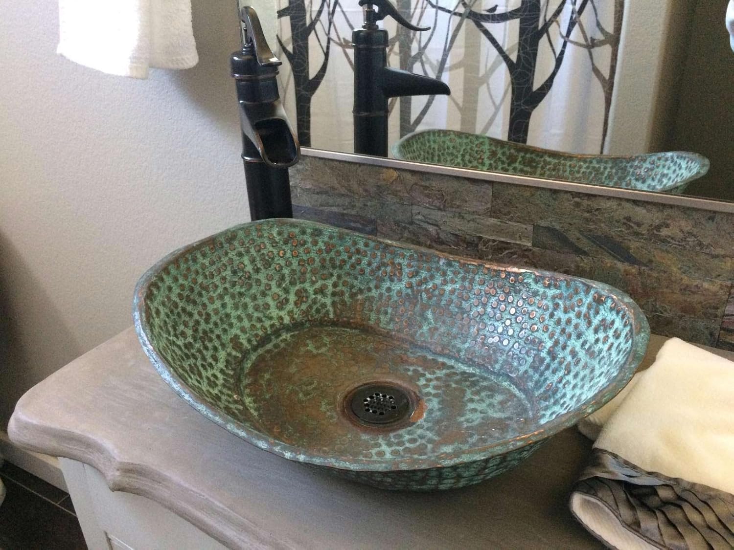 Antique Style Copper Harbor Vanity Sink