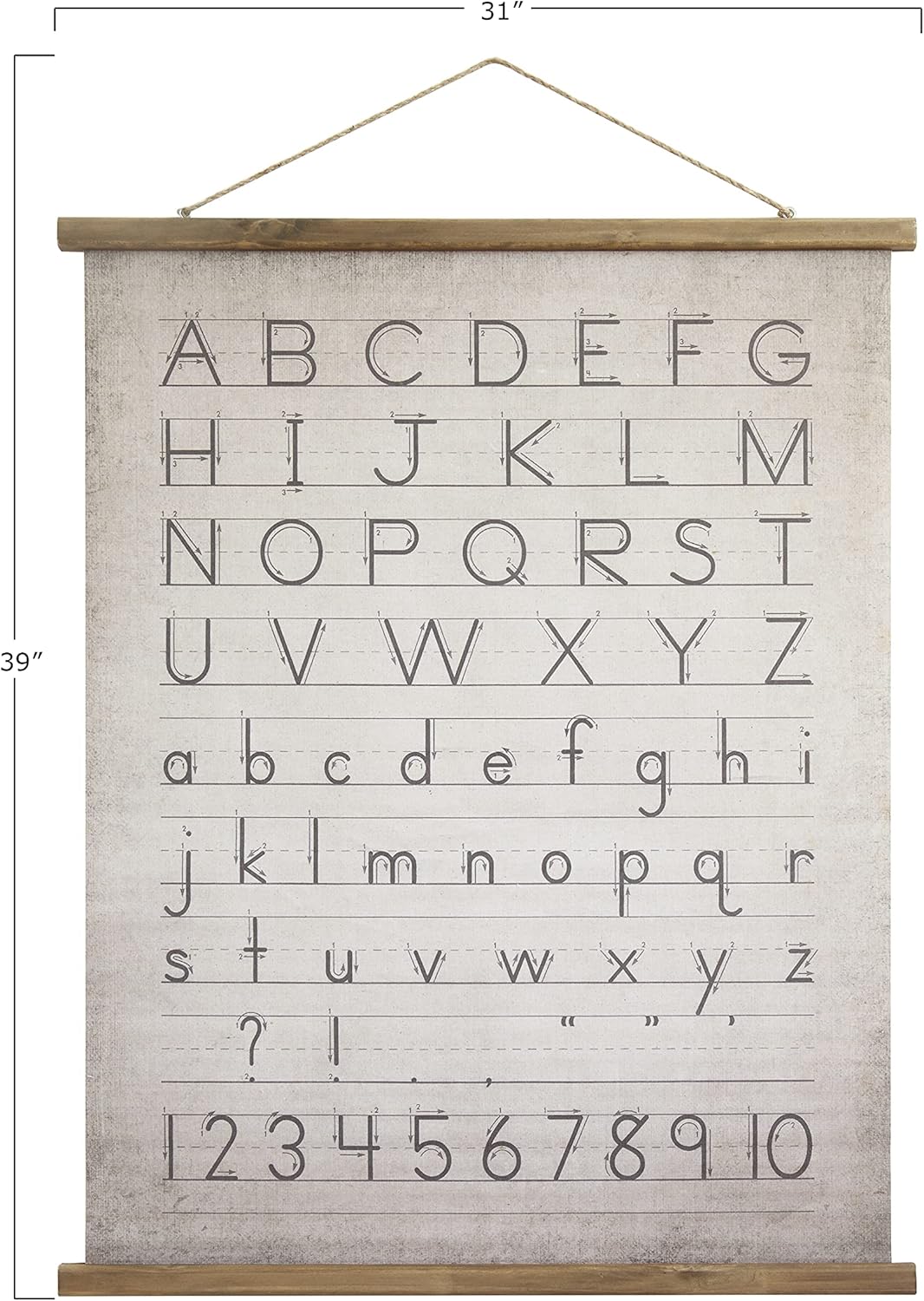 Creative Co-Op Alphabet & Numbers Wall Décor