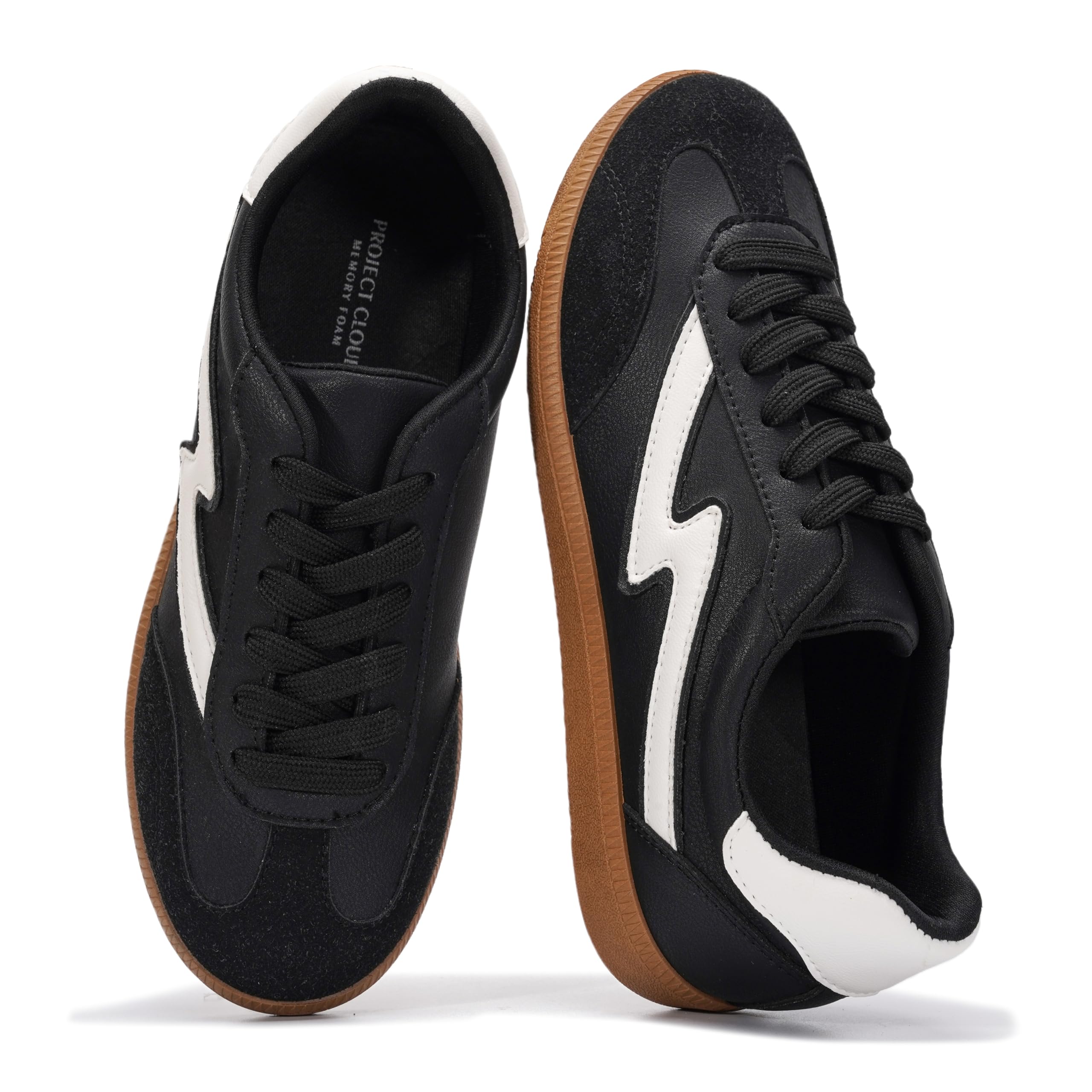 Project Cloud Sneakers for Women - Lace-Up Shoes for Women Trendy Women Sneakers with Memory Foam Insole Women's Fashion Sneakers Non-Slip Womens Shoes (Irita)