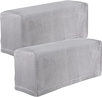 Vista 10 de Garneck 2 fundas de tela elástica para reposabrazos antideslizantes, de elastano, para sillón reclinable, protector de muebles, color beige
