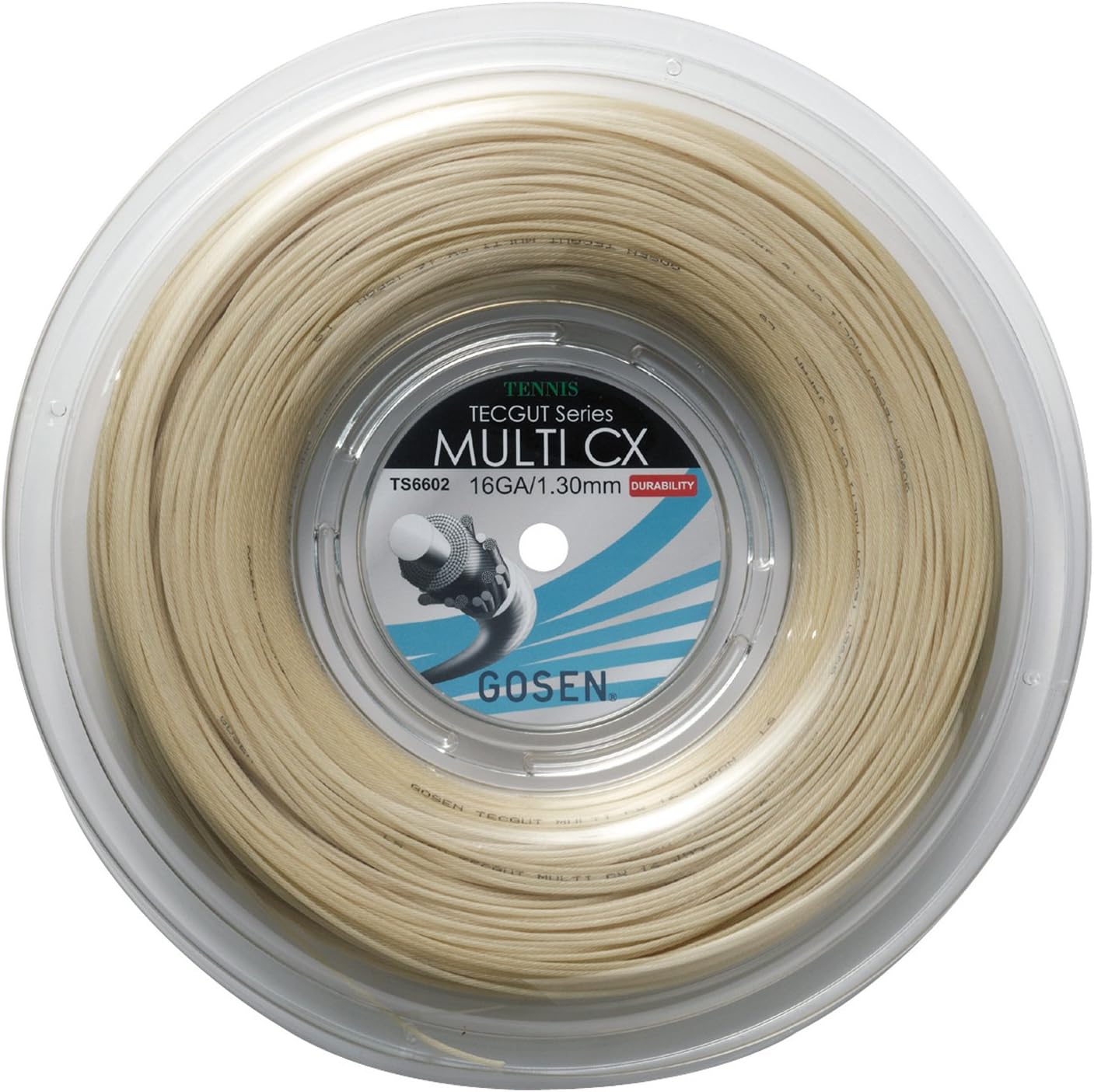 GOSEN Multi CX, Natural Good Durability and Tension Retention, Multifilament Tennis String