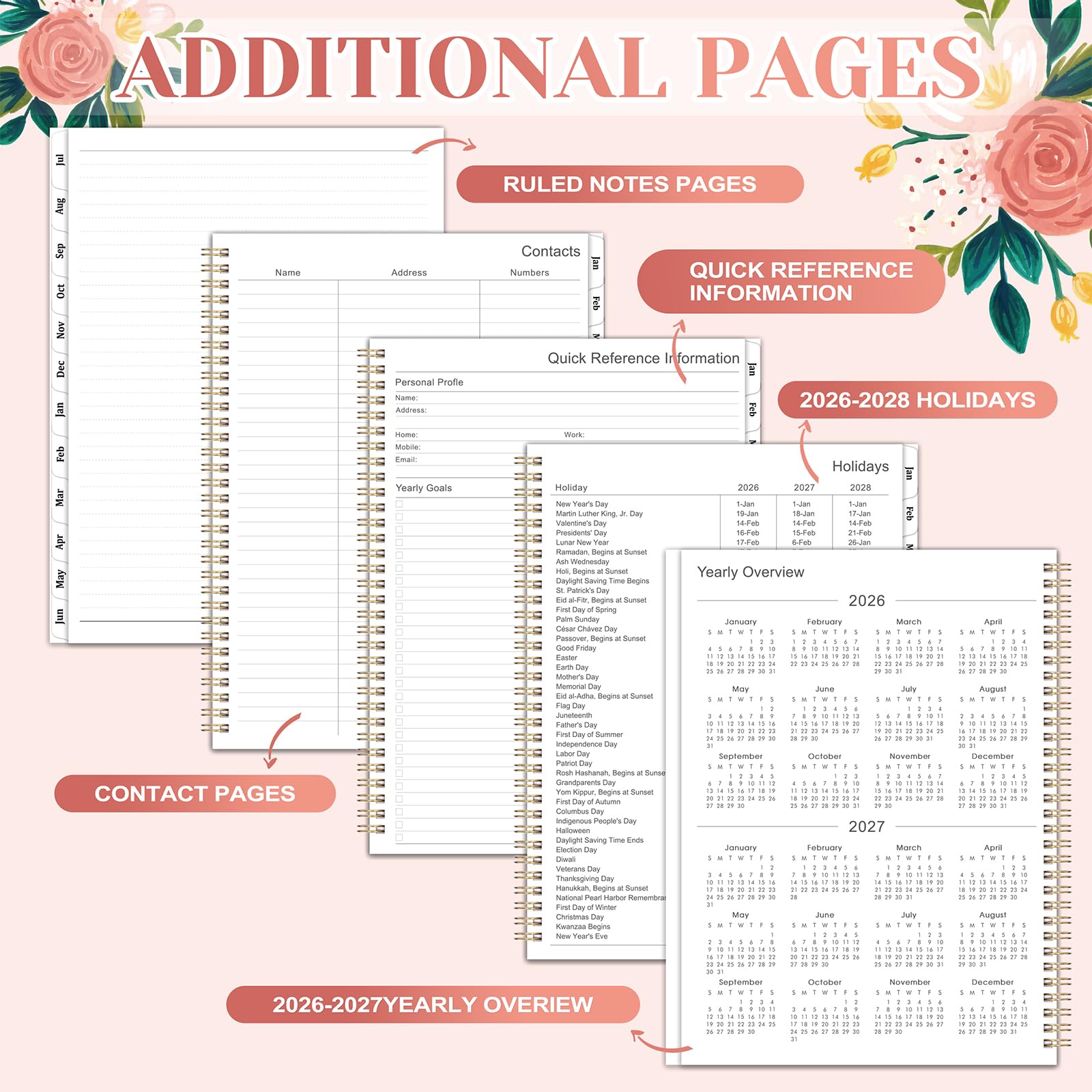 Snapklik.com : 2026 Planner - Weekly And Monthly Planner/Calendar 2026
