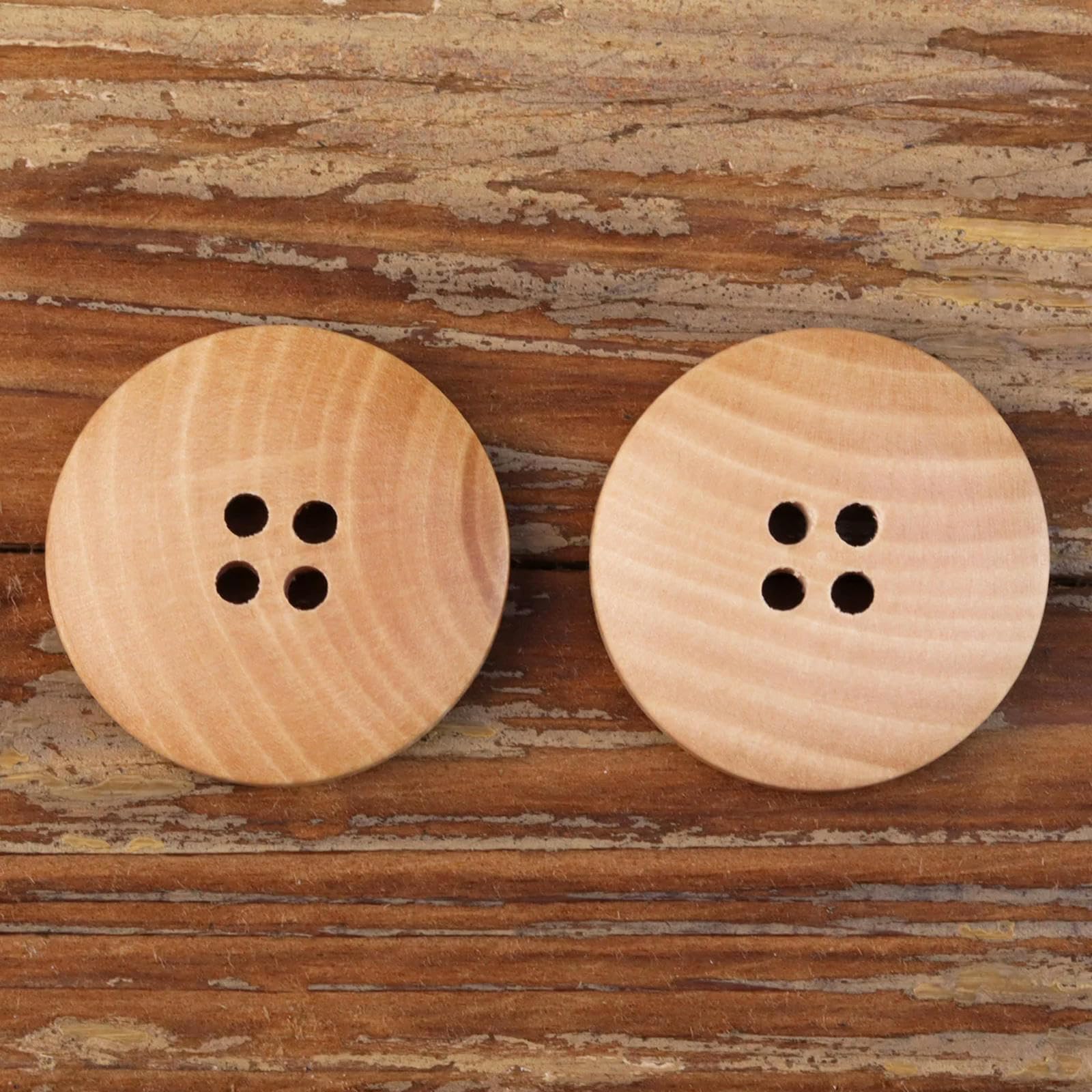 11,5 mm-30 mm Solidny eko-toplarowy drewniany guzik bez dodatków, guzik dziecięcy, naturalny materiał, bawełna, len, majsterkowanie, biały, 30 mm, 12 szt.(23mm)