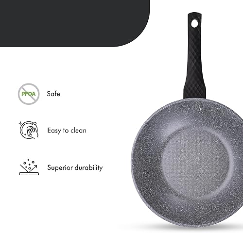 Miniatura 5 de Neoflam Wok antiadherente de aluminio fundido, fácil de usar, ligero, apto para lavavajillas, fabricado en Corea (12 pulgadas, 11.8 in)