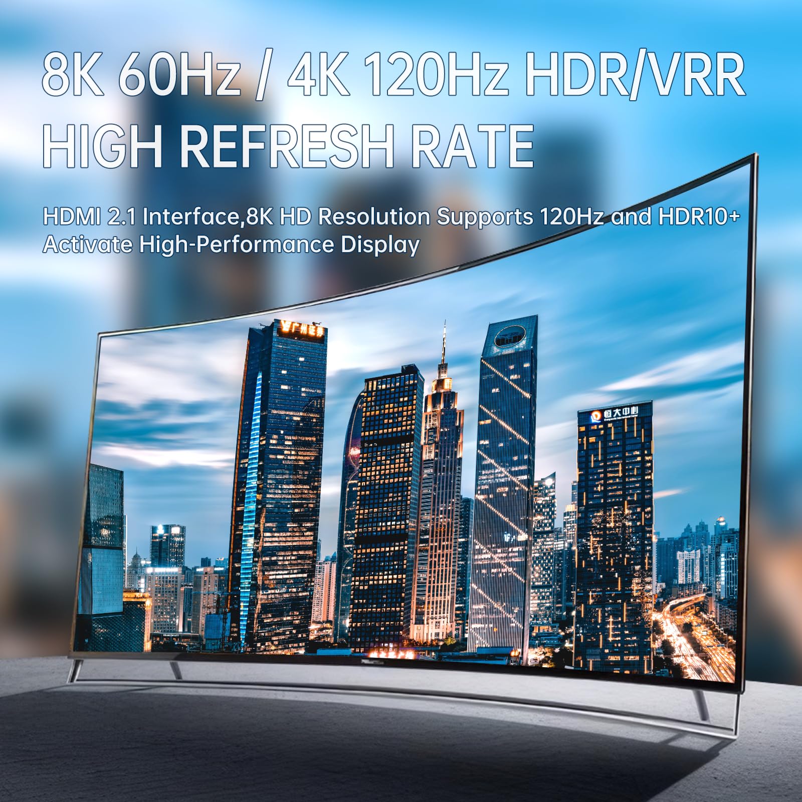 Divisor HDMI 8K 1 en 4 salidas 4K120Hz, divisor HDMI 2.1 1x4 8K60Hz, modo EDID Downscaler, sincronización de luz hue, compatible con Xbox Series X, PS4 Pro, PS5, reproductor Blu-ray