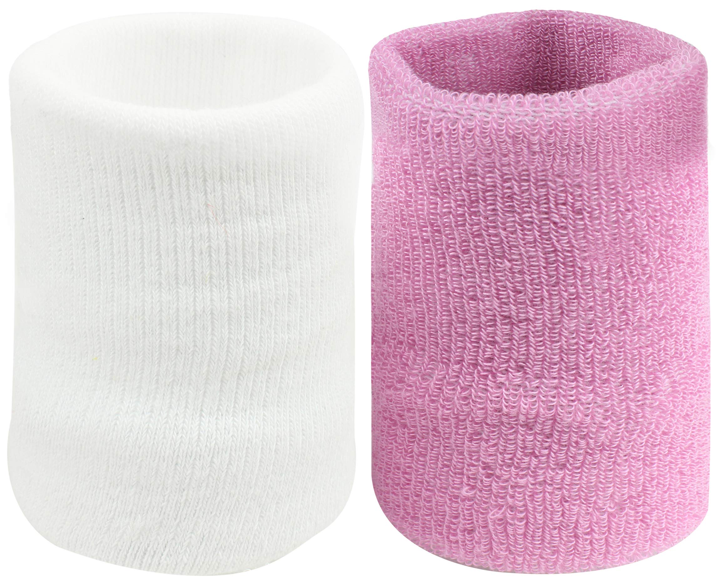 Neska Moda Unisex White and Pink Pack of 2 Cotton Wrist Band (B07TFNC7MC) Amazon Price History, Amazon Price Tracker