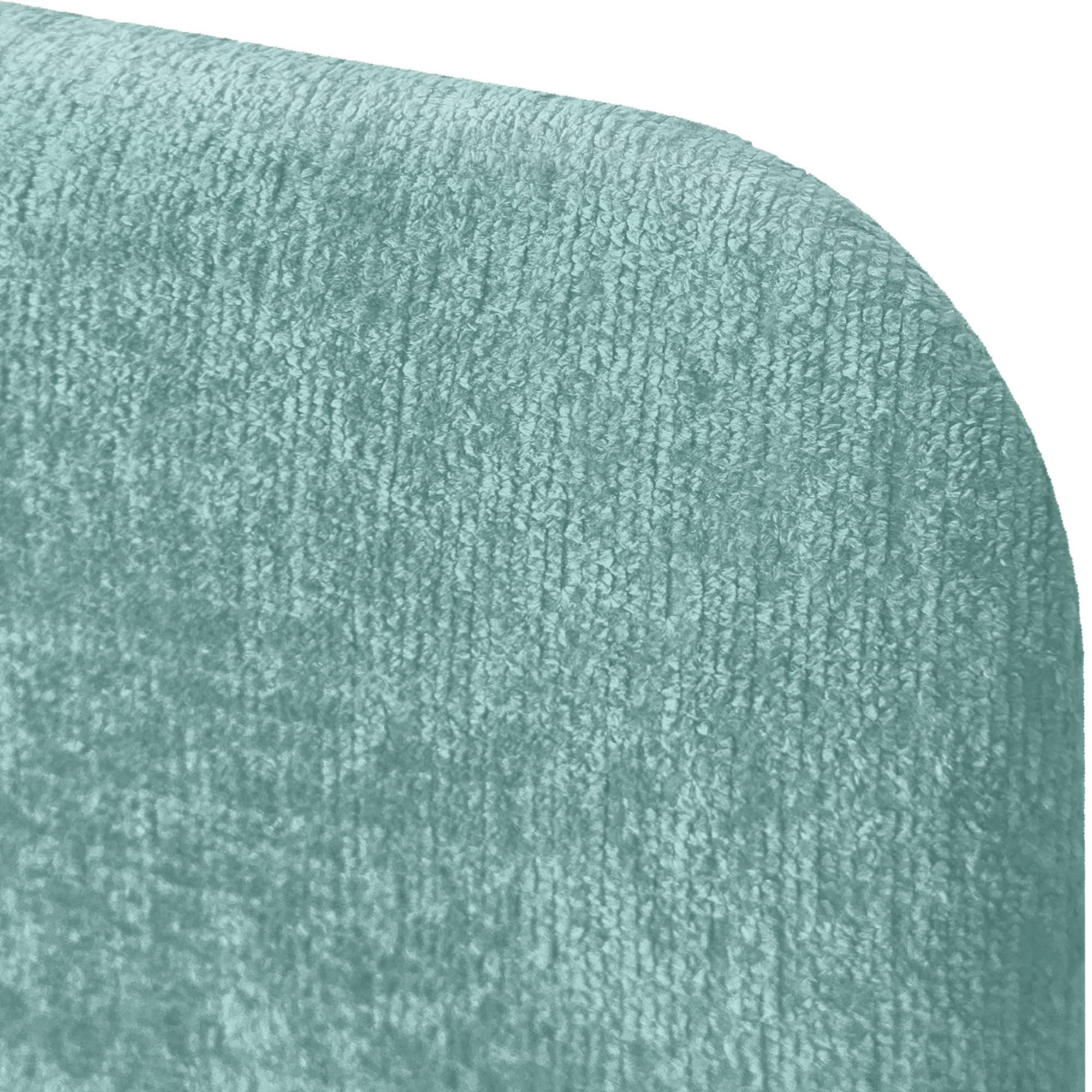 DHOME Testiera Imbottita Liscia Arrotondata in Lana Ecologica per Parete Acustica Testate Fonoassorbenti Testata Letto Camera da Letto (Verde Acqua, 135cm)