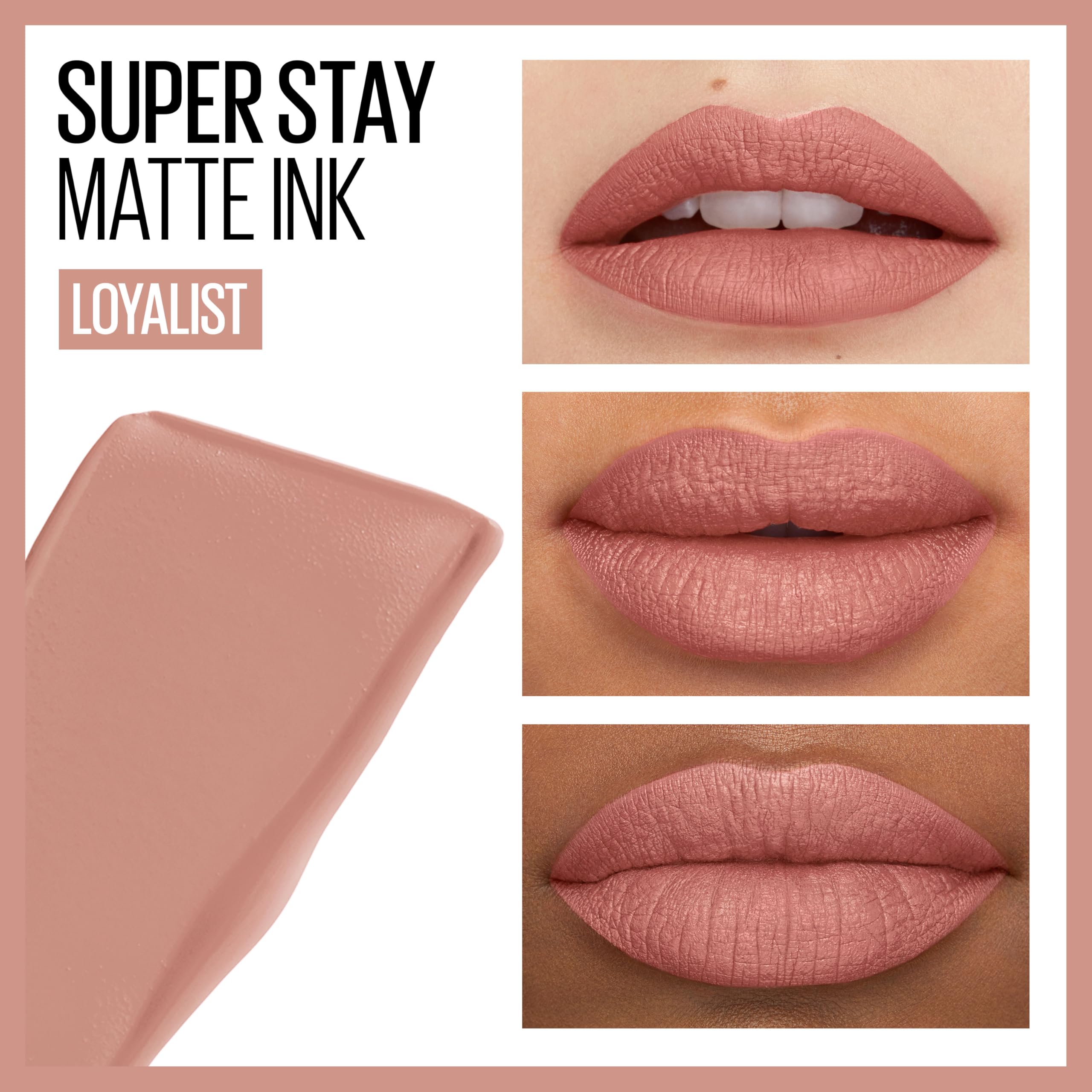 Maybelline SuperStay Matte Ink Liquid Lipstick, Long Lasting High Impact Color, Up to 16H Wear, Thrill Seeker (Matte Black Lipstick): 5 LOYALIST 0.17 Fl Oz (Pack of 1)