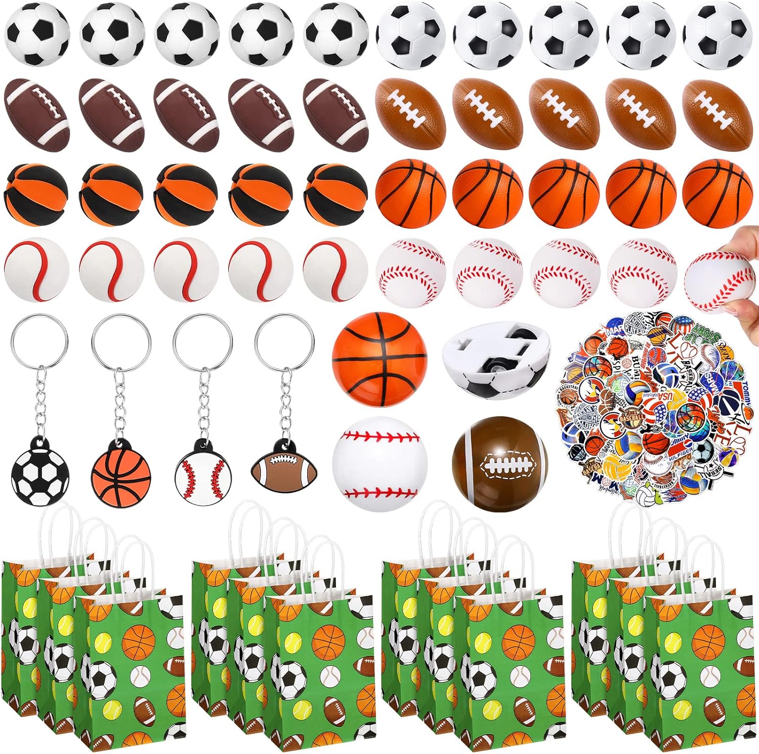 200 Pcs Sport Party Favors Set, Sport Party Gift Bag