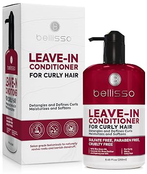 BELLISSO Curly Hair Shampoo and Conditioner Set and Leave-in Conditioner for Curly Hair