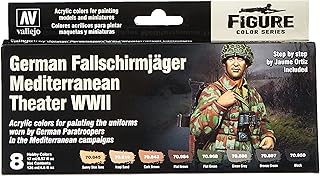 Vallejo Model Color set 70188 German FallschirmjÃ¤ger Mediterranean Theater WWII by J.Ortiz (8x17ml)