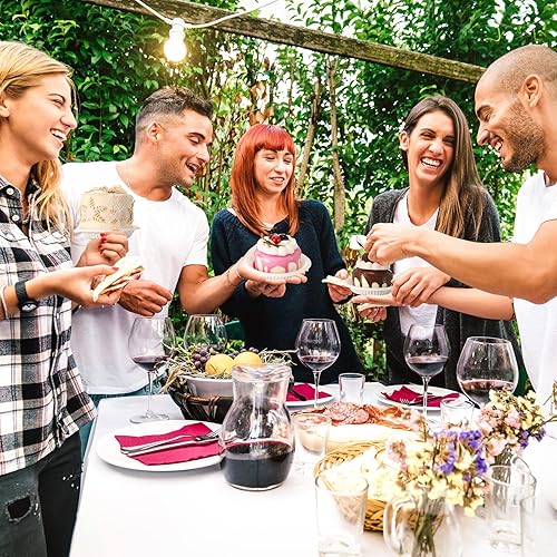 Miniatura 6 de 100 platos de papel pequeños de 4 pulgadas, platos desechables de almidón de papel redondos de alta resistencia, mini platos blancos de fiesta a