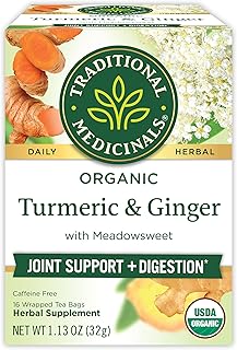 Traditional Medicinals Organic Turmeric w/ Meadowsweet & Ginger Herbal. Tea, 16 Tea Bags