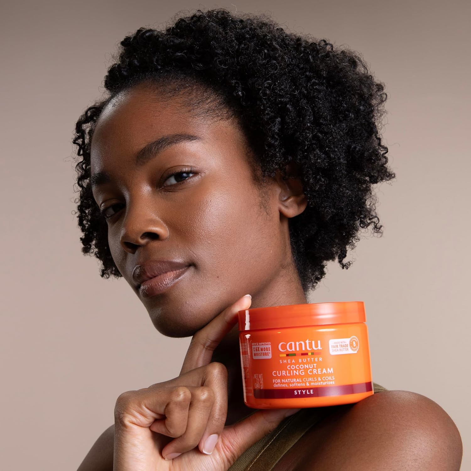 Cantu Coconut Curling Cream for Natural Hair with Pure Shea Butter, 12 oz (Pack of 2) Coconut 12 Ounce (Pack of 2)