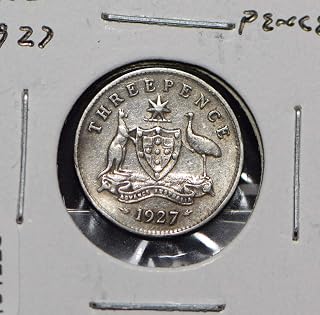 Collectible Coin Australia 1927 3 Pence Kangaroo animal Moorhen 191226