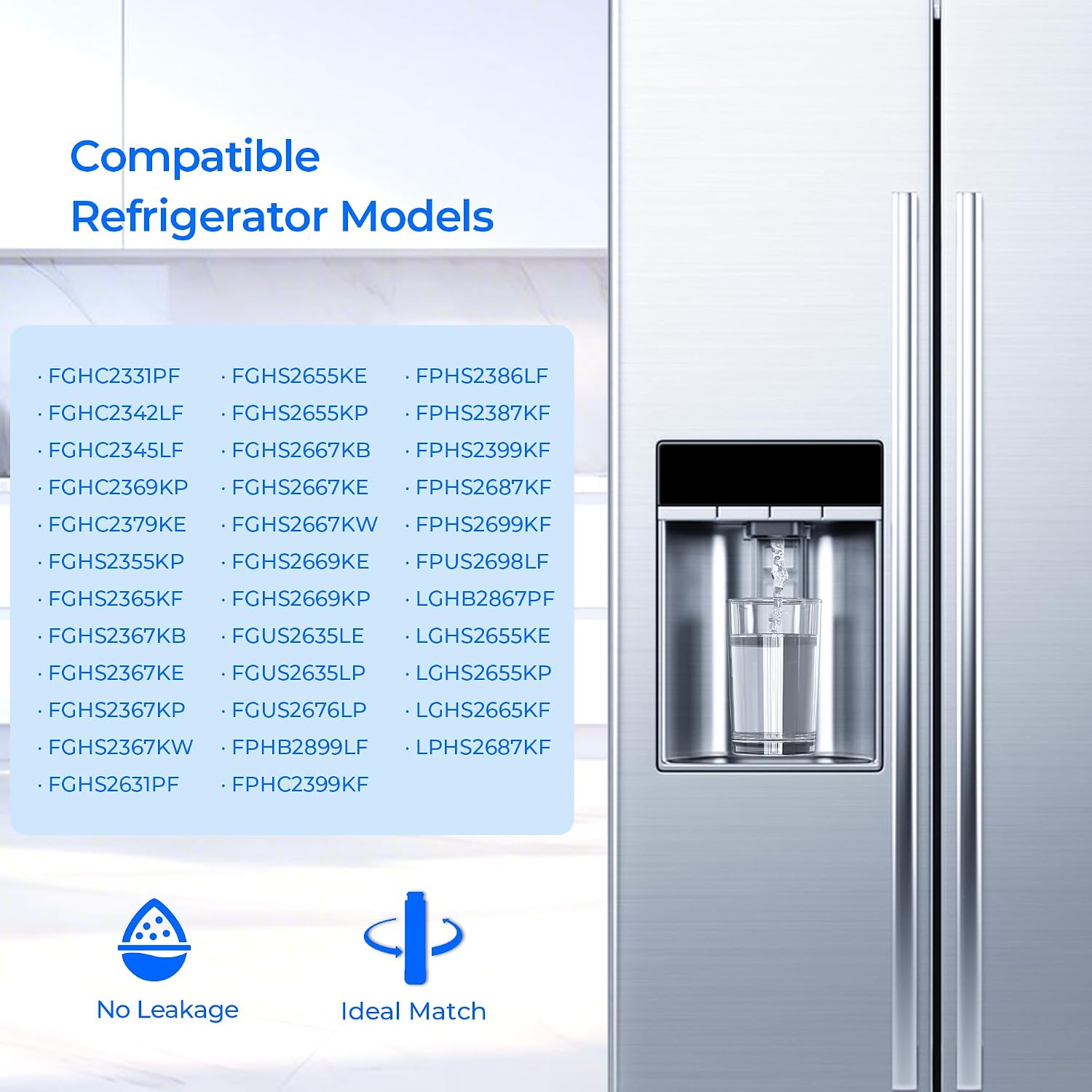 teehay ultrawf puresource ultra water filter & paultra pureair ultra air filter combo, compatible with frigidaire frigcombo, fghc2331pf, fghc2342lf, fghs2365kf, lghb2867pf, lghs2665kf, 2 combo frigcombo2p