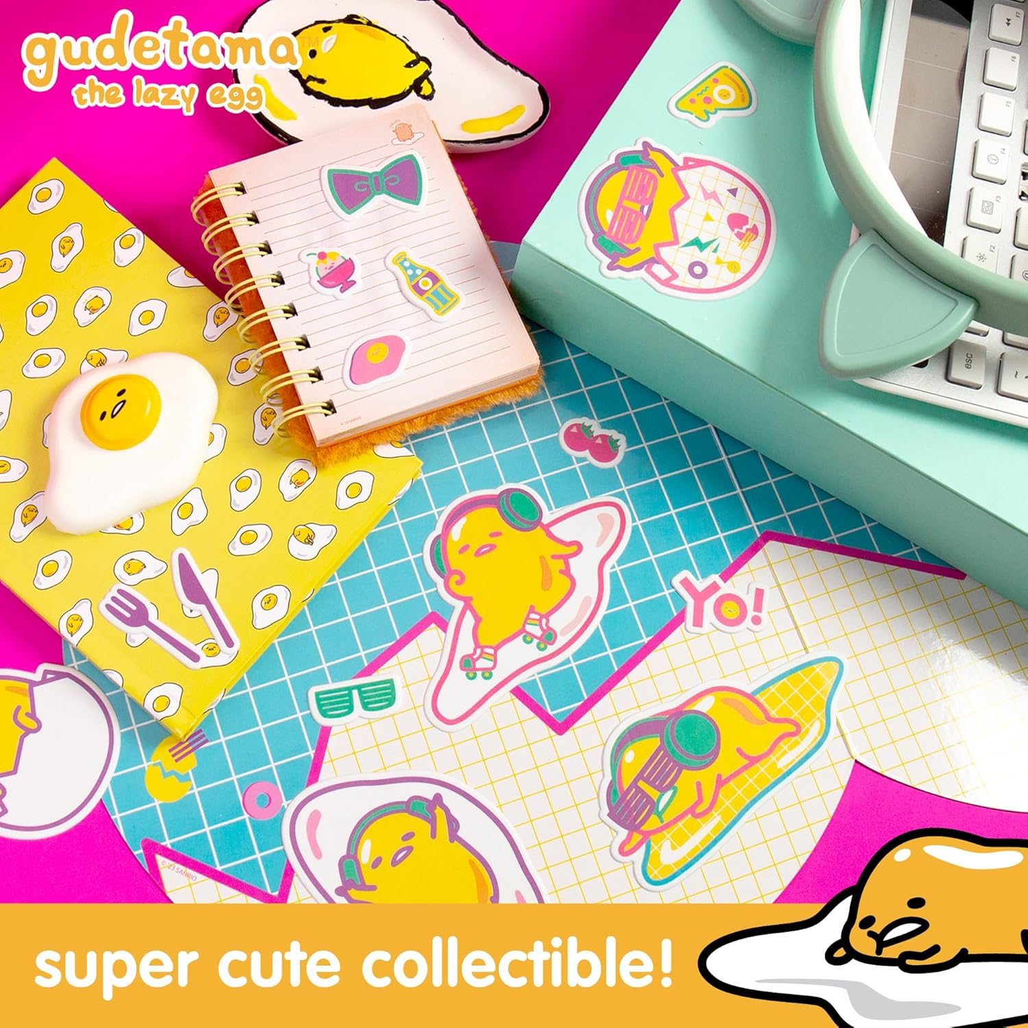 Gudetama The Lazy Egg Puffy Sticker Playset