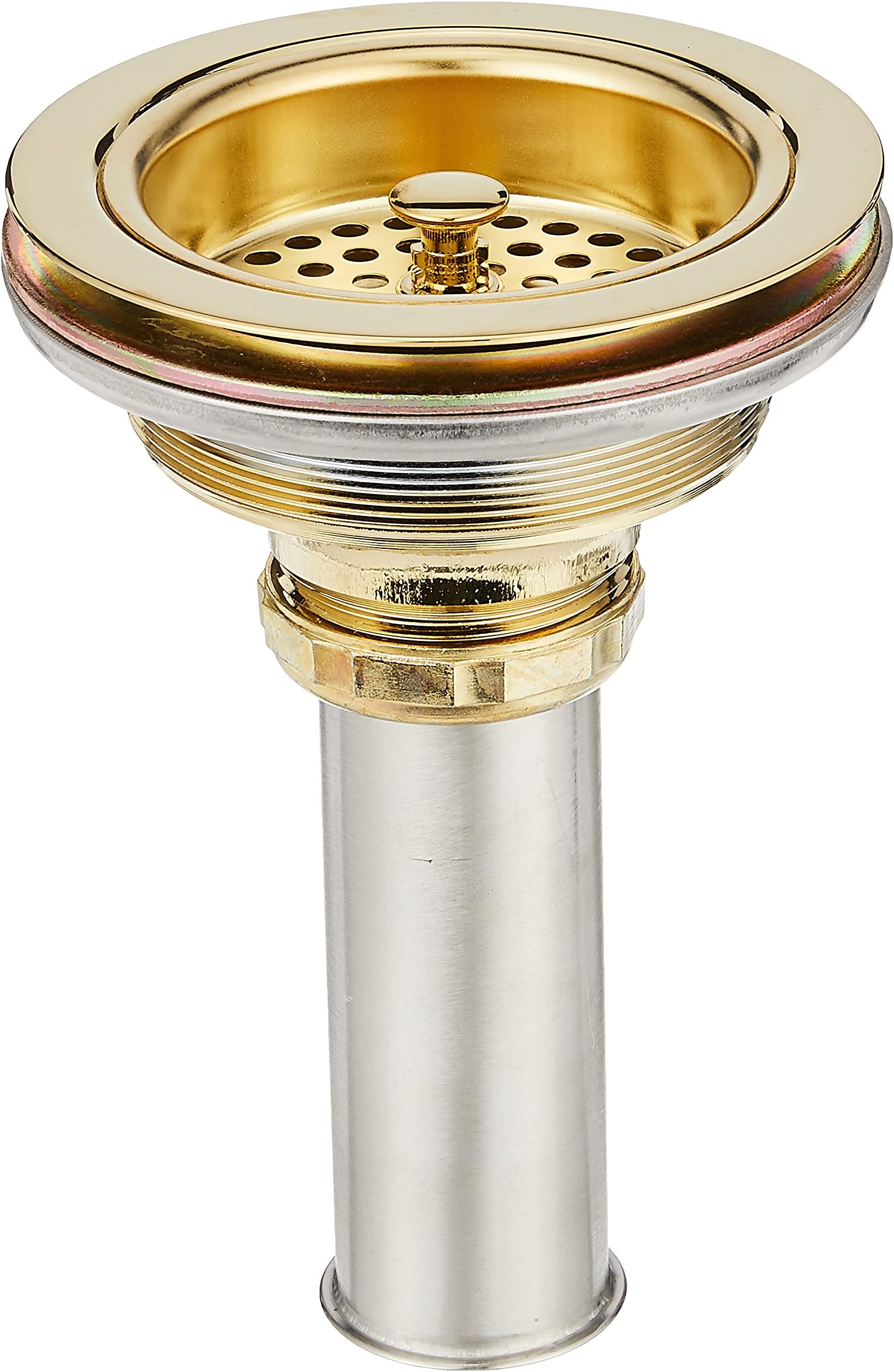 KohlerK-8801-PB Duostrainer Sink Strainer, Vibrant Polished Brass