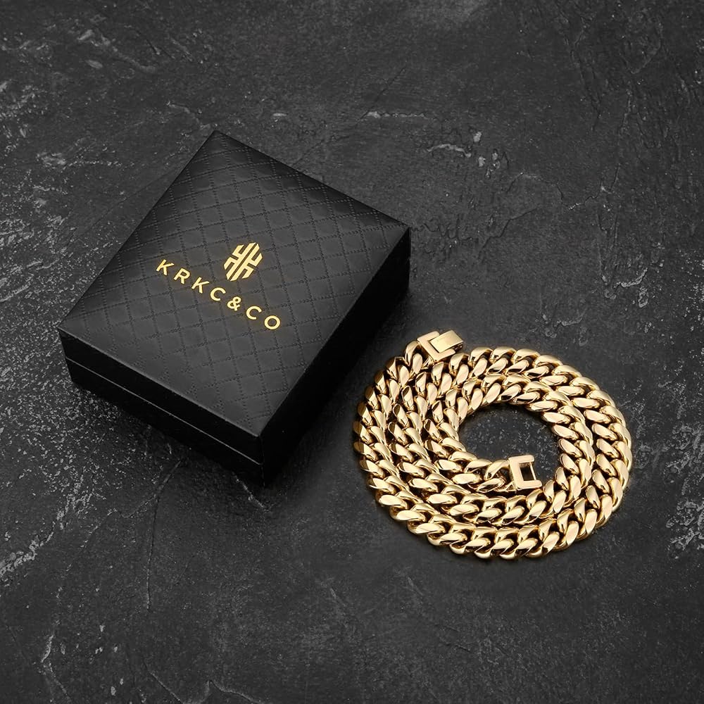 Amazon | KRKC&CO ネックレス メンズ 喜平ネックレスチェーン18K