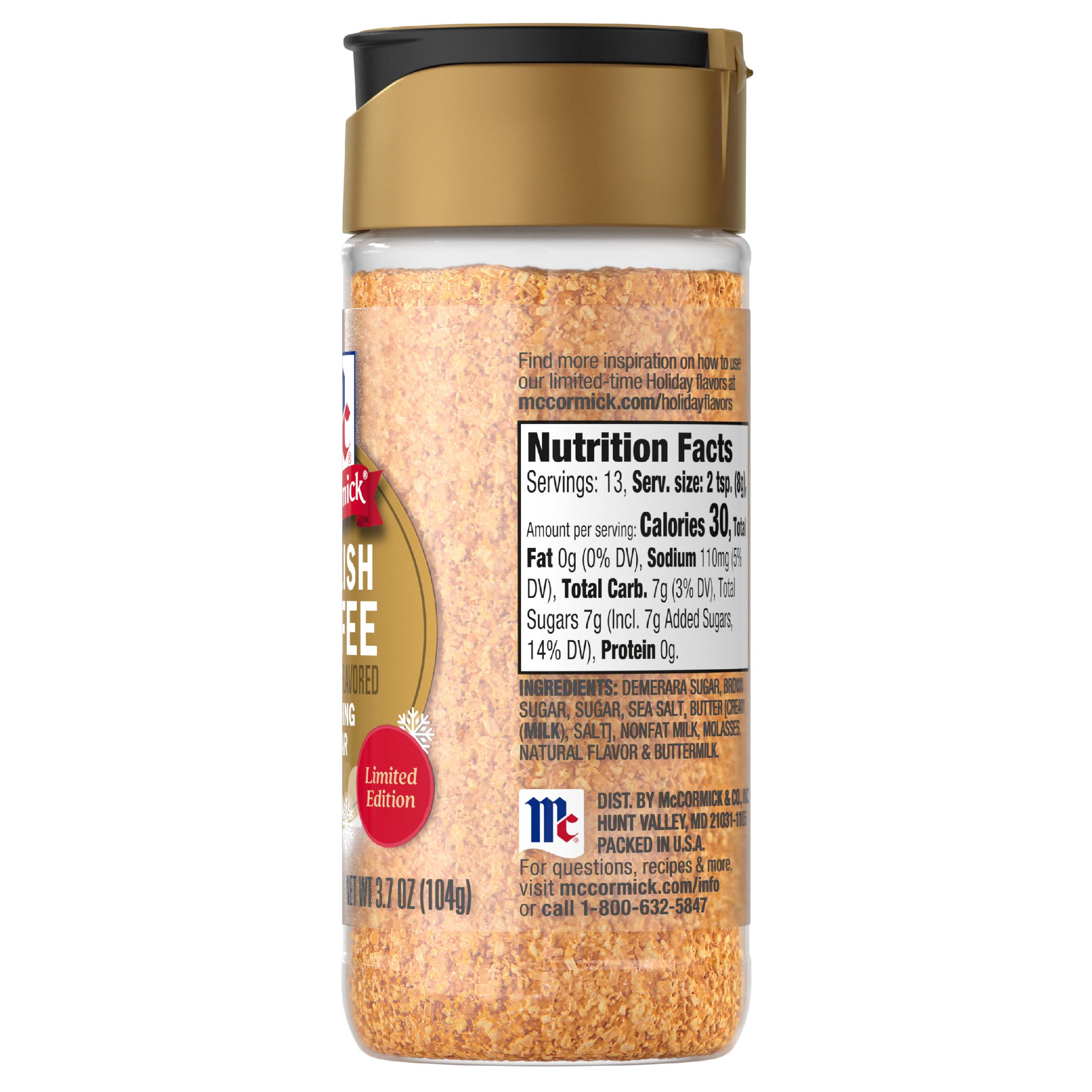 McCormick Finishing Sugar English Toffee Limited Edition Rich Buttery Sweetness for Hot Chocolate Cookies Cake Pie Cocktails and — view 23