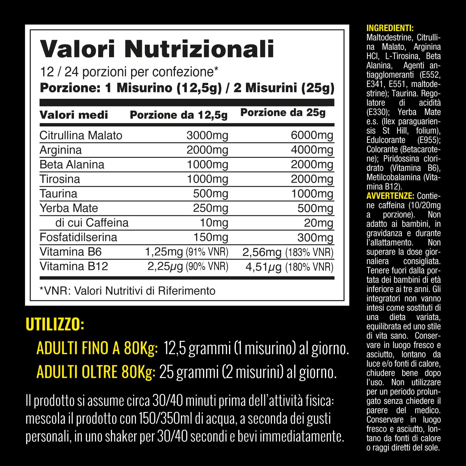BestBody - Super Pump - Pre Workout con Citrullina, Arginina, Beta Alanina, Torosina, Taurina, Yerba Mate, Gusto Frutti Rossi, 300 grammi