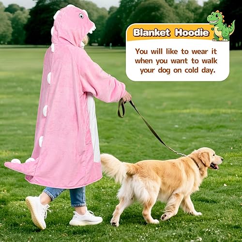 Miniatura 5 de Waitu Manta con capucha de tiburón para mujeres y hombres, manta Sherpa con capucha de tiburón para adultos, manta de tiburón es un regalo