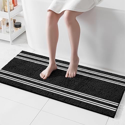 Miniatura 20 de Alfombras de baño antideslizantes lavables de 24 x 17 pulgadas, ultra suaves, súper absorbentes, alfombras de baño para suelo de baño, alfombra de