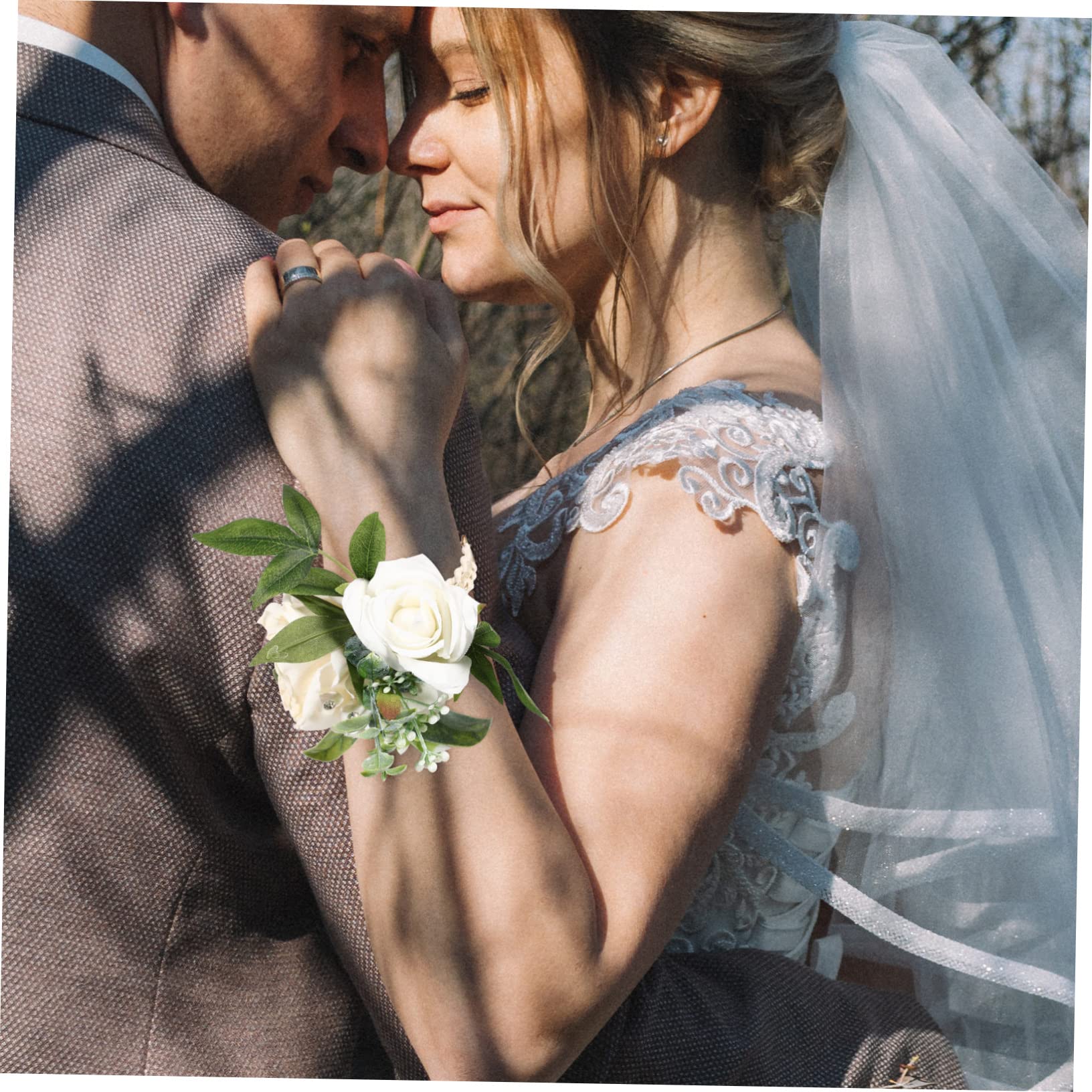 5pezzi Bracciale Artificiali Rosa Cerimonie e Decorazioni Nuziali Accessorio Per Bride e Damigelle