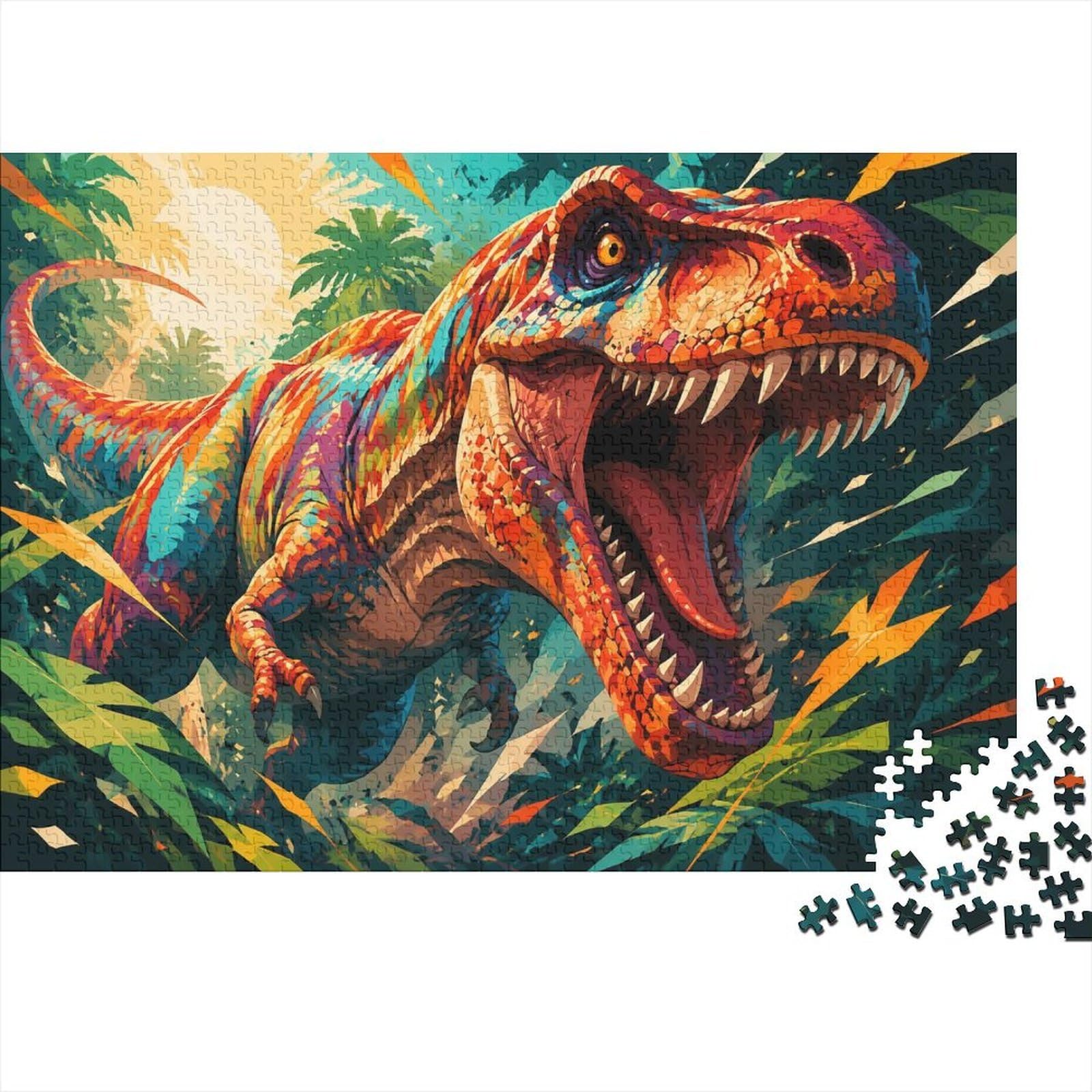 1000pcs Mini Puzzle for Family Dinosaur Jungle Adventure Present