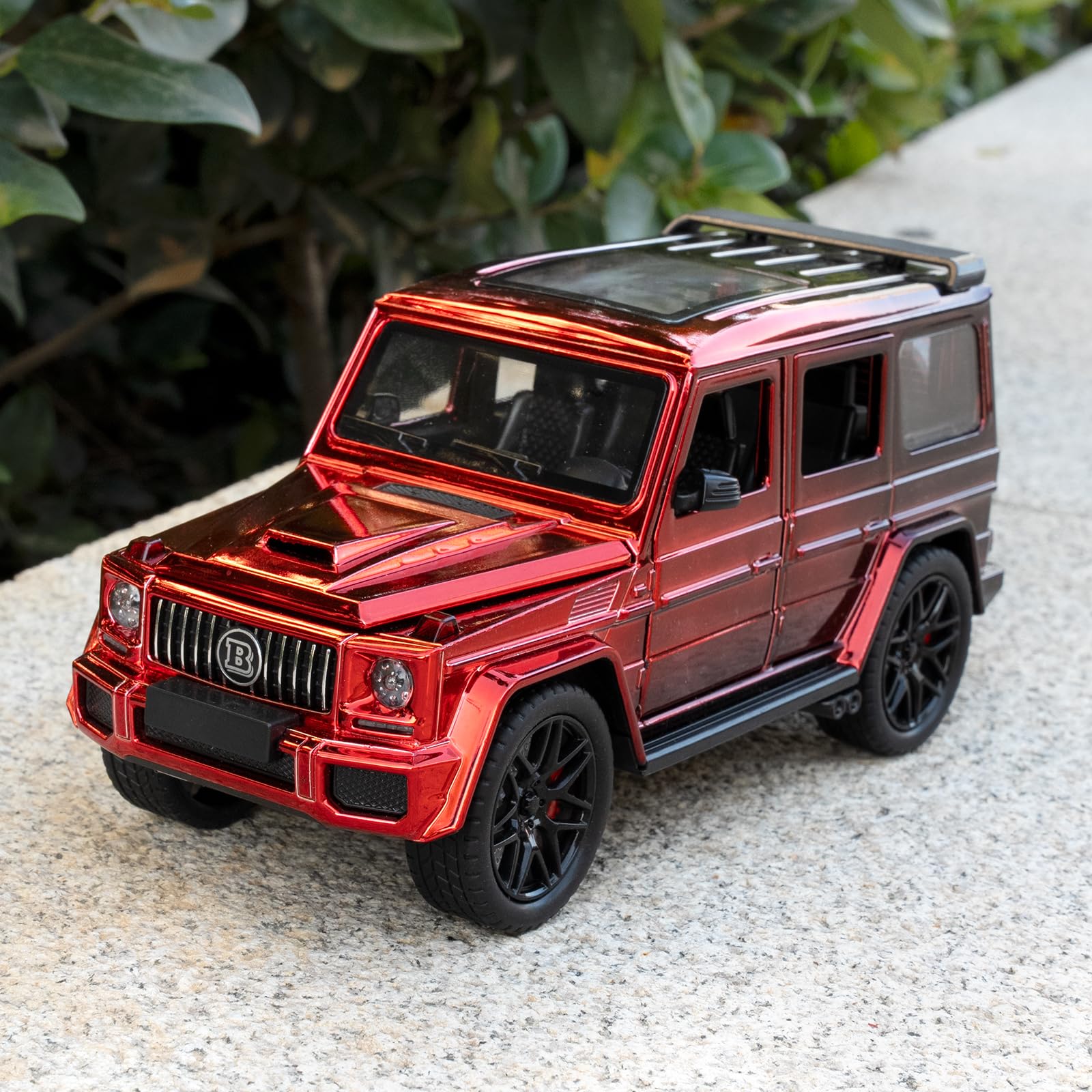 1:24 G63 Pull Back Alloy Car Model, Coche de Juguete con Efectos de Sonido y luz, Modelo de Alto Rendimiento, vehículo de Juguete Regalo para niños y niñas a Partir de 3 años (Rojo