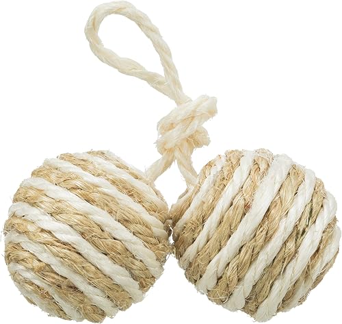 TRIXIE 5,77 2 Boules sur Corde, sisal, Ø 4,5 cm