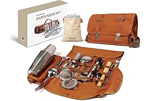 Travel Bartender Kit with Mixing Tool Set, Cocktail Shaker Set with Bar...
