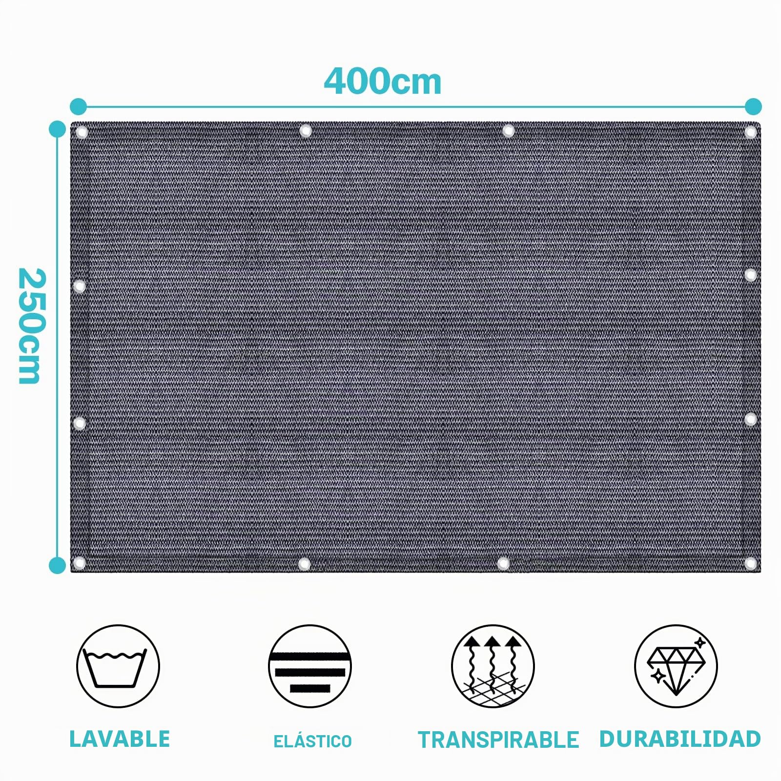 KOIUEYW Alfombra de toldo – Alfombra de camping al aire libre – Alfombra de exterior resistente a las inclemencias del tiempo, para autocaravanas, camping, caravana con bolsa de transporte y clavos de