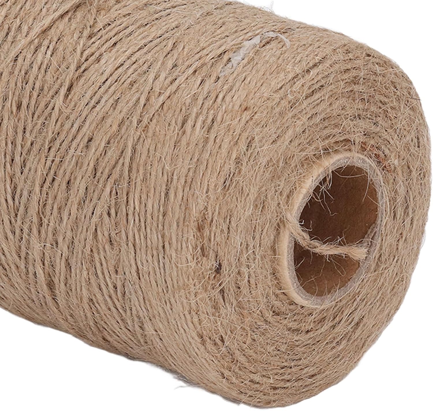 300meter Jute Twine String 2mm 2ply Natural Thin Twine, Long String, Heavy Duty Jute Rope for Arts Crafts Mason Jars Rustic Decorations Home Gardening Industrial