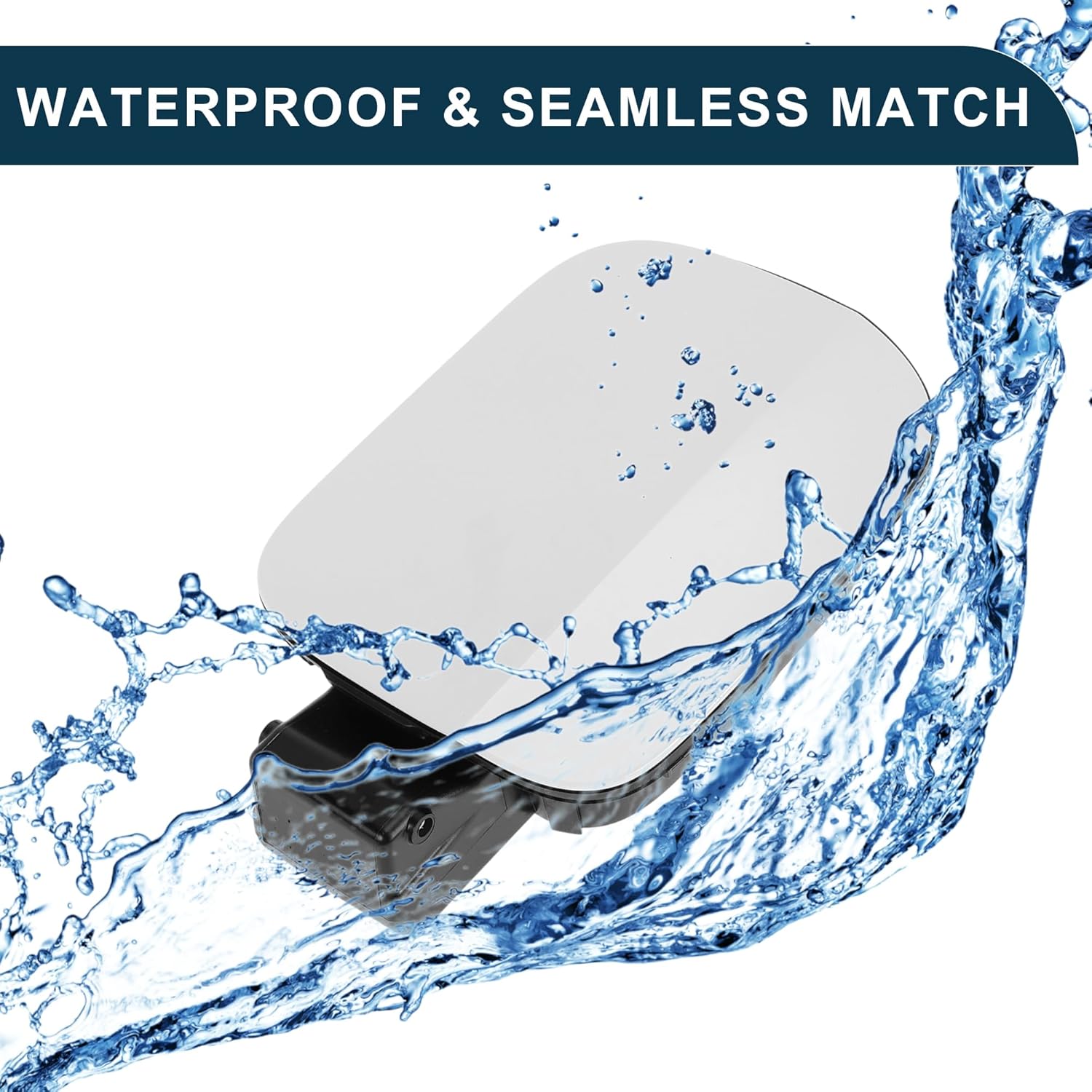 Fuel Tank Door Cap for Volkswagen Jetta 2012-2018 Fuel Filler Flap Cover Bolt Type No.16D809857 White ABS Fuel Filler Door Gas Cap