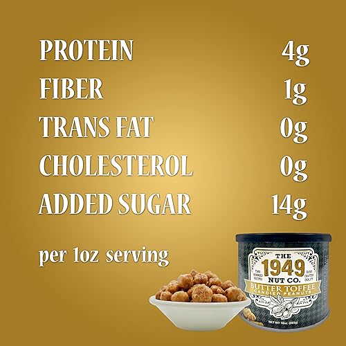 Vista 46 de The 1949 Nut Co. Cacahuetes gourmet salados estilo Virginia Fritos asados al aceite con un crujiente crujiente único extragrande, cocido a mano