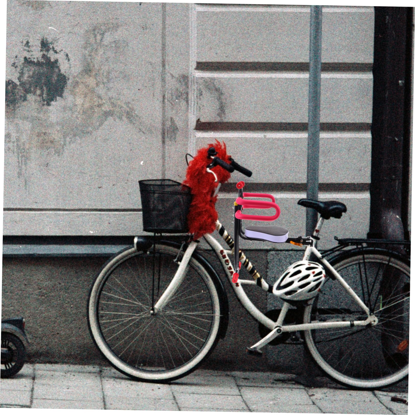 BESPORTBLE Seggiolino Sicurezza per Bici Elettrica Regolabile Nero | Struttura in Acciaio al Carbonio Spugna, Accessorio Bici per Uso Infantile