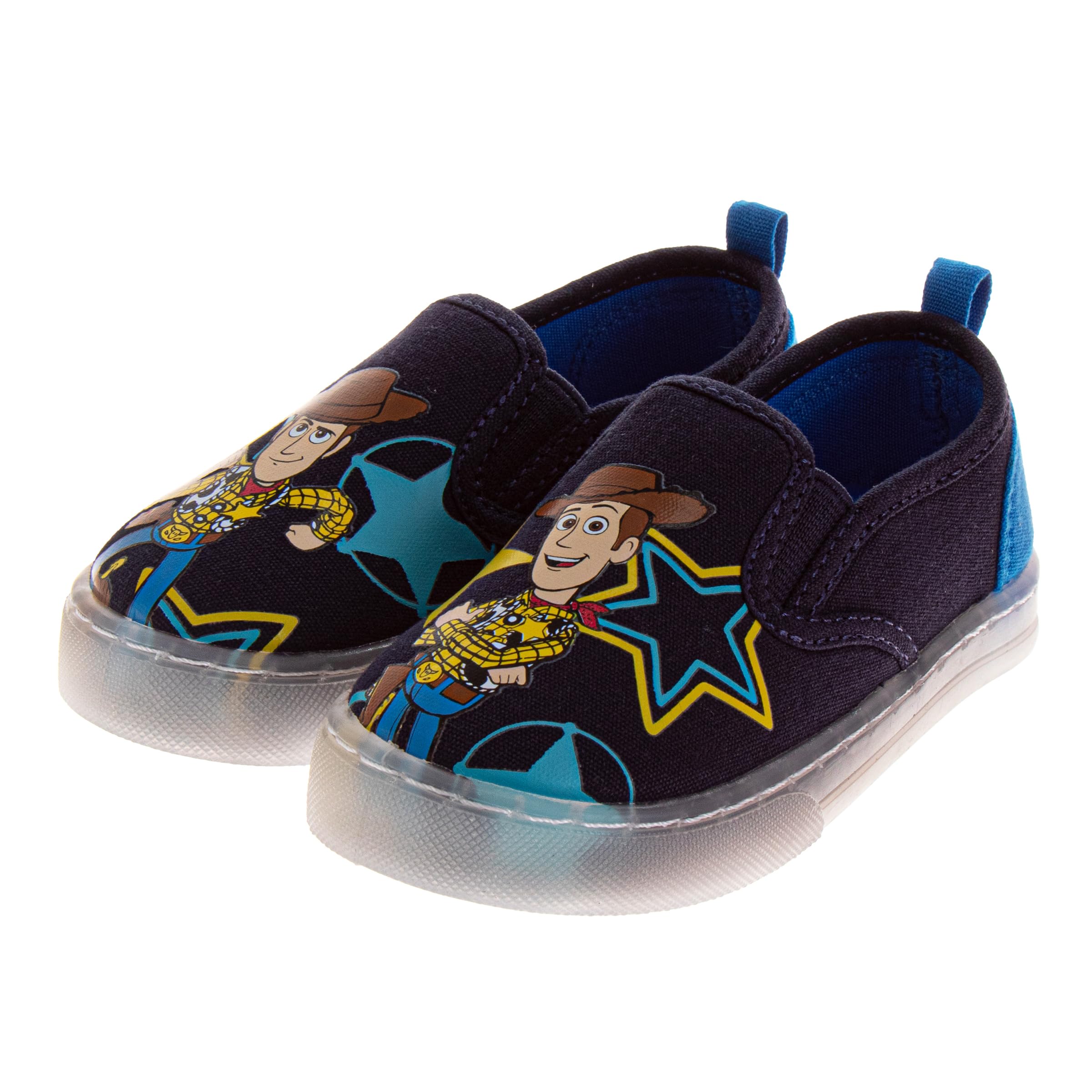 Scarpe con luci a LED Paw Patrol Sonic Toy Story Spidey Lowtop Canva scarpe da ginnastica per ragazzi e bambini, scarpe da ginnastica basse in tela senza lacci (misura 7-10 bambini/11-12 bambini)