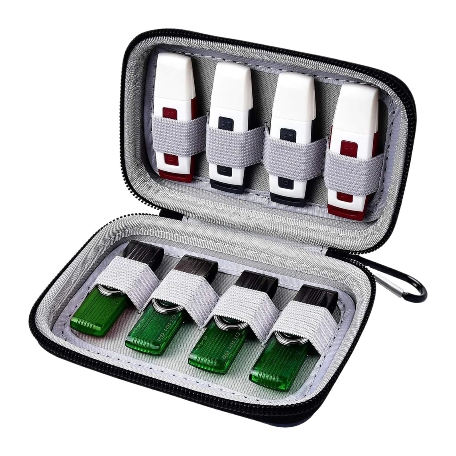 Custodia per disco rigido, 2 pezzi, custodia per chiavetta USB, porta scheda SD per unità pollice, schede di memoria, blu