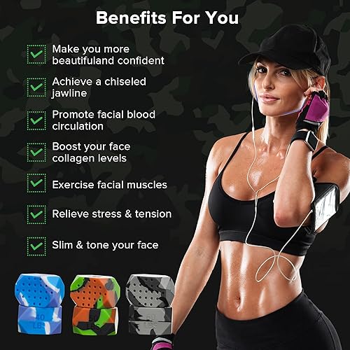 Miniatura 5 de SIYUJUNYI Entrenador de mandíbula, ejercitador de mandíbula para hombres y mujeres, 3 niveles de resistencia, ejercitador de mandíbula para