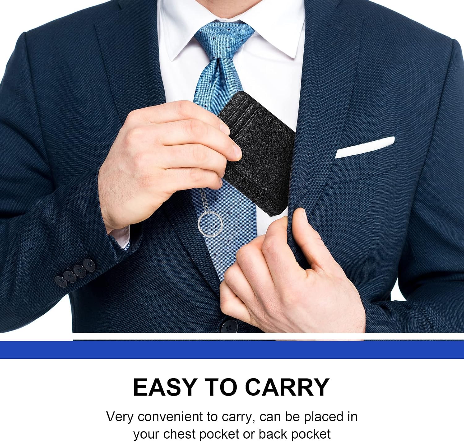 Buryeah 2 Pcs Slim Minimalist Wallet Leather Front Pocket Wallets RFID Blocking Wallets for Women Credit Card Holder for Work Travel | 2 Pcs