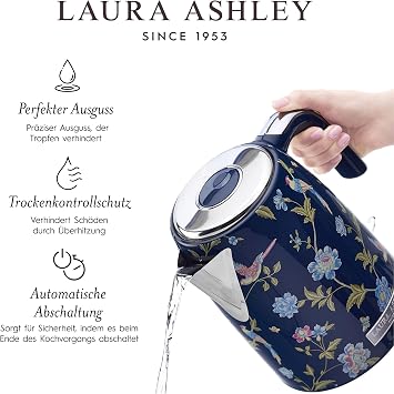 Laura Ashley Toaster and Jug Kettle Set by VQ (Elveden Marine Electric Kettle and 2 Slice Toaster)