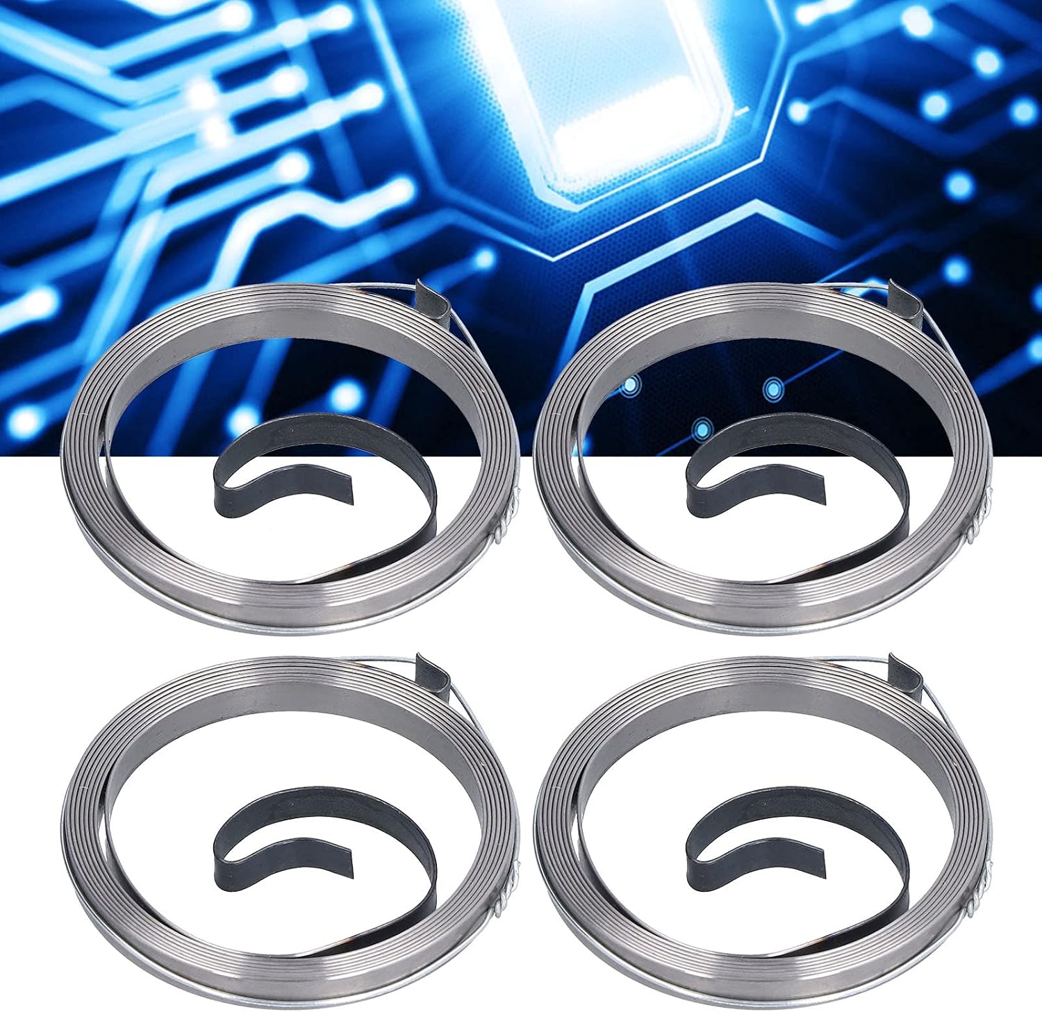 Pull Starter Spring, Metal Easy Installation Rewind Springs Accesory Wear 10pcs for Gasoline Engine