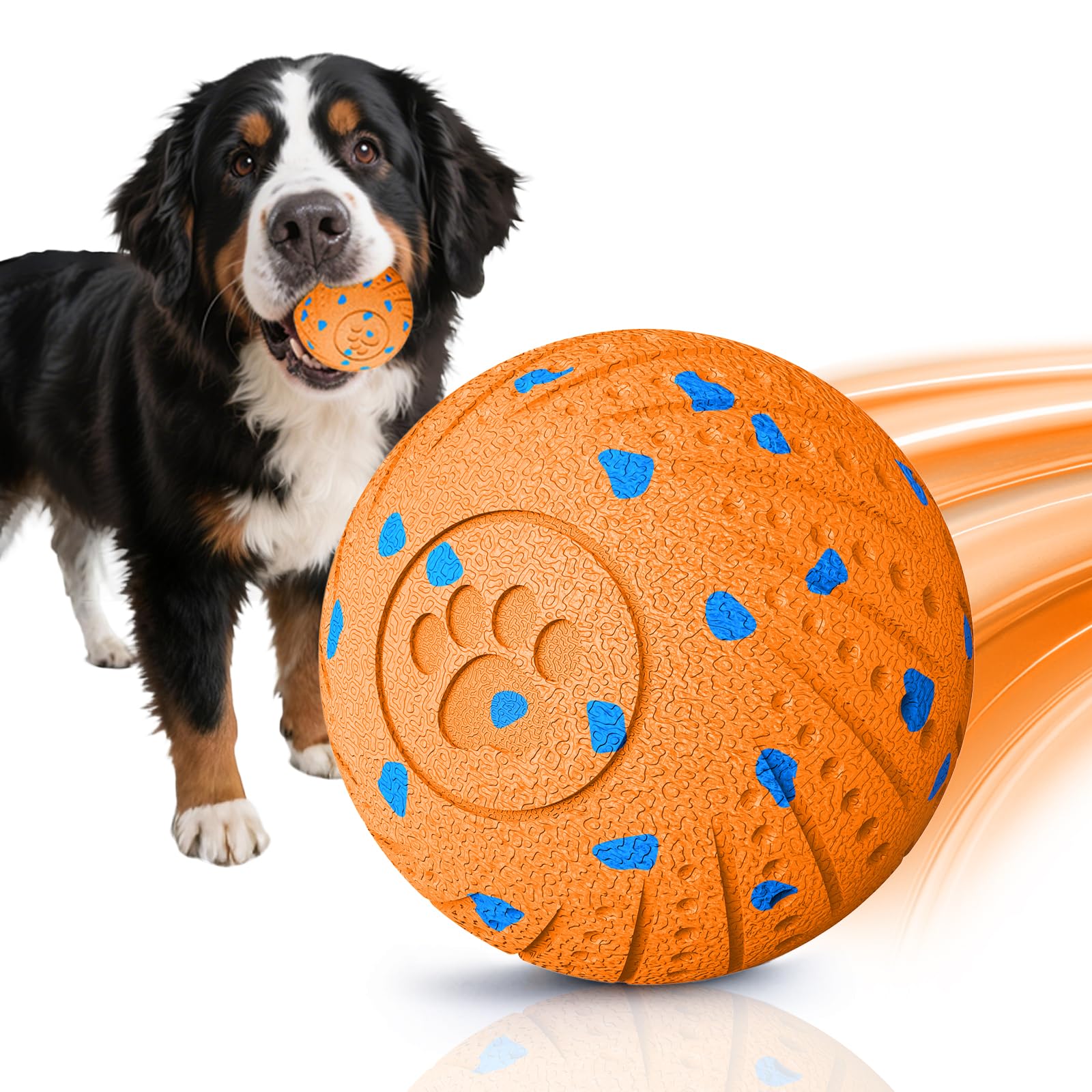 Jouets interactifs pour chien : balle intelligente pour chien – rebondissement automatique, vibration et action de saut ! Design Duraspin durable pour les mâcheurs agressifs. Rechargeable et durable