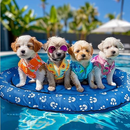 Flotador de piscina para perros, flotadores inflables para piscina, flotadores de piscina para perros pequeños, medianos y grandes, a prueba de