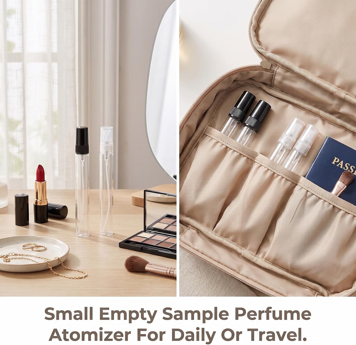 Perfume Sample Bottles, 10 Pcs 10ml Mini Perfume Refillable Bottle