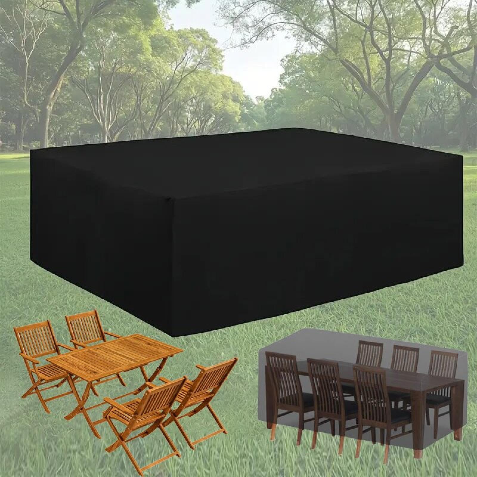PVPQPR Outdoor Furniture Covers Waterproof Rectangular,Heavy Duty 420D Outdoor Patio Furniture Protector Rectangular Table and Chair Set,Rattan Garden Furniture Covers 170x100x85cm(LxWxH)